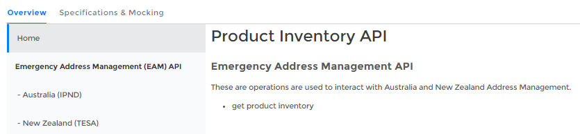 Emergency Address Management API